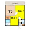ブレイブリィ 1LDKの間取り