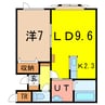 ノースアコード新富A 1LDKの間取り