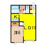 エスペランサ 1LDKの間取り