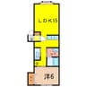 コムハウス緑町Ⅰ 1LDKの間取り