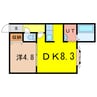 ノヴェル神居2.4 Ｄ 1DKの間取り