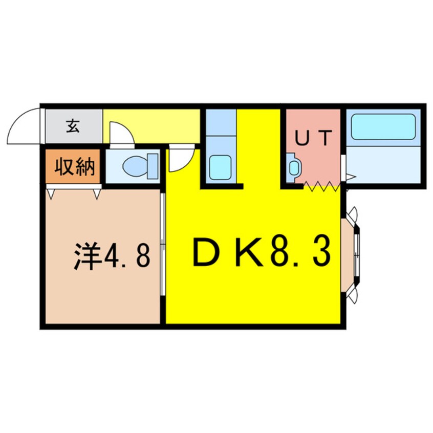 間取図 ノヴェル神居2.4 Ｄ