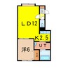 レガート 1LDKの間取り