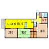 フロンティア大雪 3LDKの間取り