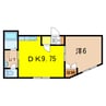 ダイヤハイツ本町 1DKの間取り