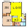 フロンテージA 2LDKの間取り