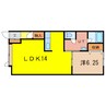 シータートル 1LDKの間取り