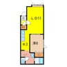 アングレー１７ 1LDKの間取り