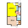ダイヤハイツ忠和４－５　 1LDKの間取り
