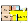 プレール 2LDKの間取り
