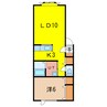 フローレンス 1LDKの間取り
