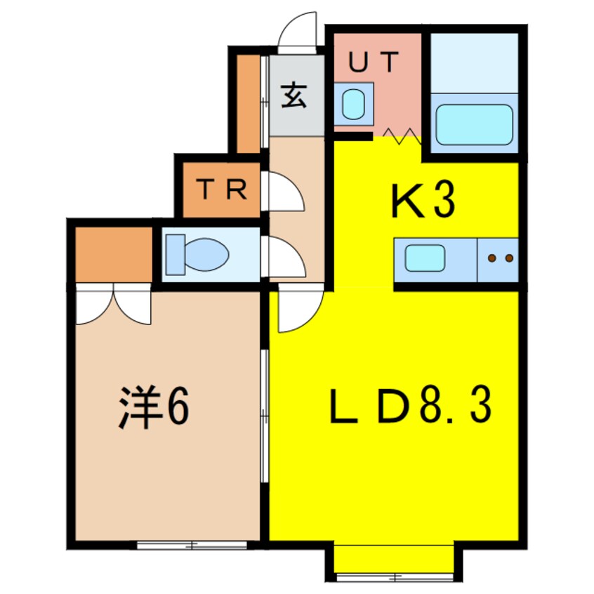 間取図 グレートビューF３・３　Ａ