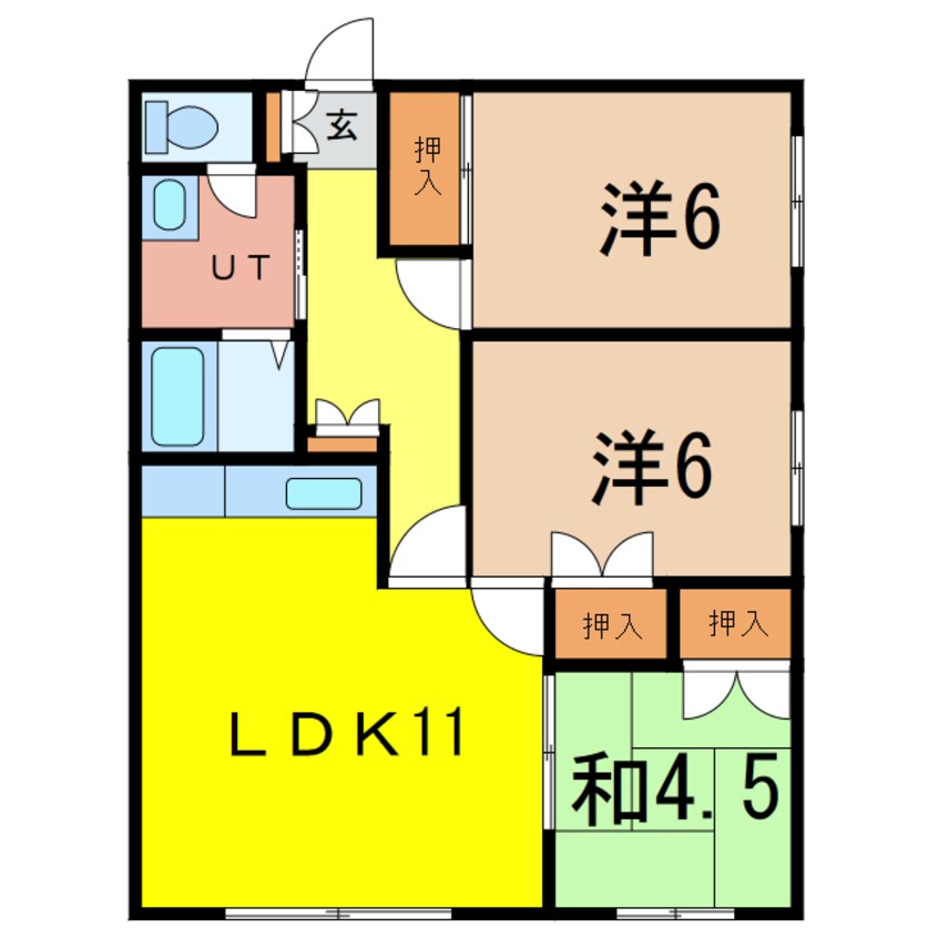 間取図 グリーンコーポＡ