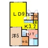 ラフレーズ大町Ⅰ 1LDKの間取り