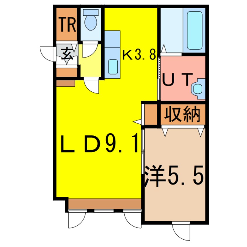 間取図 アベリア　A棟