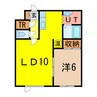 カルム 1LDKの間取り