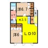 Ｚブルームーン 2LDKの間取り