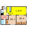 コンフォルト6条 2LDKの間取り