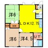 シルキー8.2 3LDKの間取り