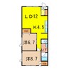 コスモスA　EAST5.6 2LDKの間取り