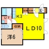 メゾン･ド　CHIBIRU 1LDKの間取り