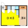 小杉マンション 1DKの間取り
