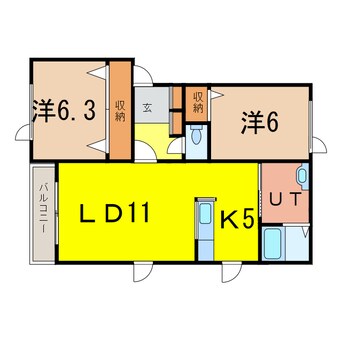 間取図 アクアエイトA棟