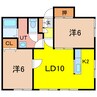 サンワマンション 2LDKの間取り