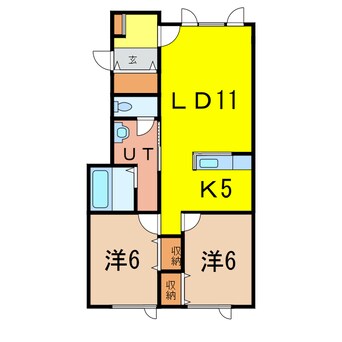 間取図 オリーブⅡ