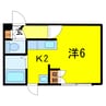 ピュアライフ緑が丘 1Kの間取り