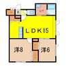 ロンデニオン 2LDKの間取り