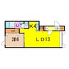 ヒラソル 1LDKの間取り
