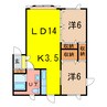 タップテーササキ 2LDKの間取り