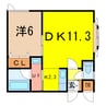 プラタナスフォー 1LDKの間取り