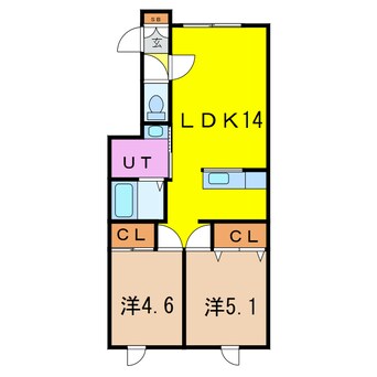 間取図 Ｃｌａｉｒｅ　Ⅵ