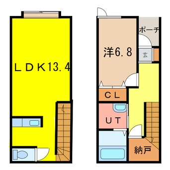 間取図 ジラフ（１ＬＤＫ）