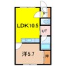 マンションマーガレット 1LDKの間取り