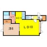 ラフプレイスⅡ 1LDKの間取り