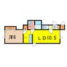 フレッサⅡ 1LDKの間取り