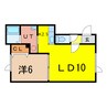 TAKE ON 1LDKの間取り