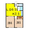 シティハイムエステート 2LDKの間取り