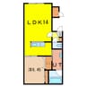 ブルームⅥ 1LDKの間取り