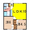ＡＲＫ　ＦＬＡＴ９１０５ 2LDKの間取り