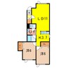 Ｍブルームーン 1LDKの間取り