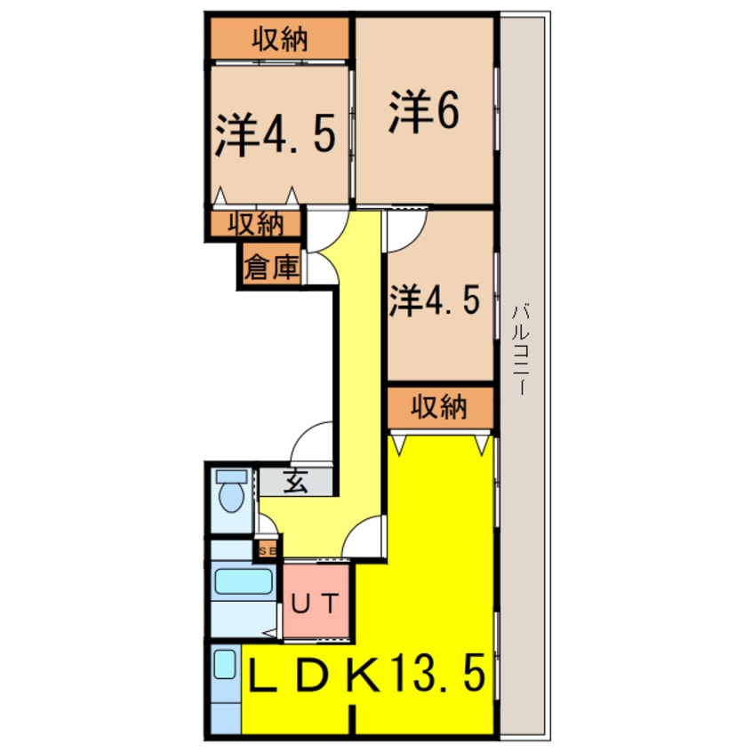 間取図 ビレッジハウス神楽岡１号棟