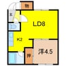 エンジェルハウス 1LDKの間取り