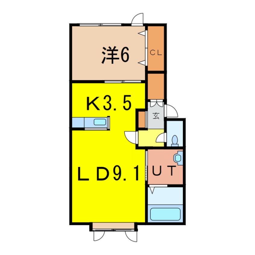 間取図 ボヌール錦町Ｃ