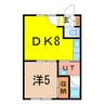 ジュネス７.３ 1DKの間取り
