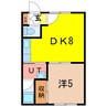 ジュネス７.３ 1DKの間取り