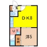 ジュネス７.３ 1DKの間取り